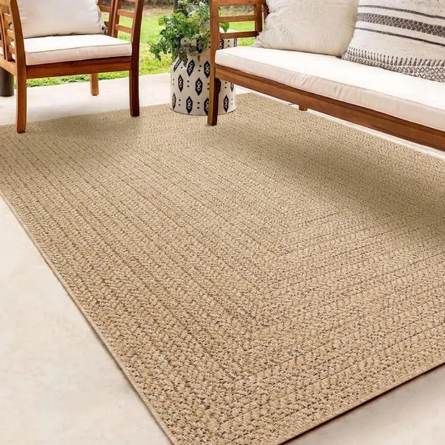 the carpet Kansas – weerbestendig buitenkleed in jute-look, robuust & onderhoudsvriendelijk, naturel 300 x 400 cm natuur
