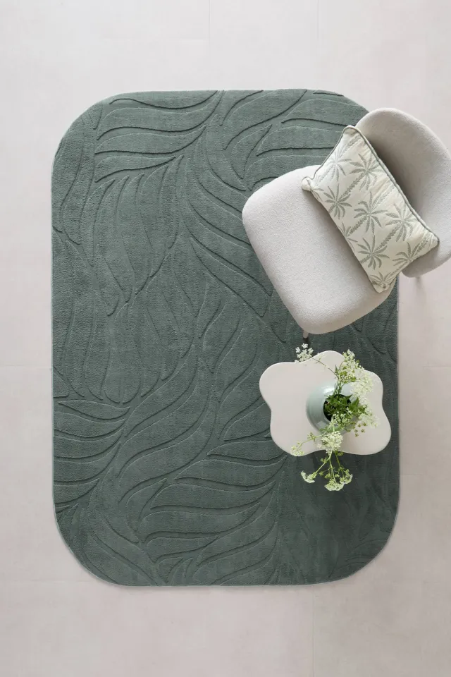 NOUS Living Blossom vloerkleed groen, foto 2