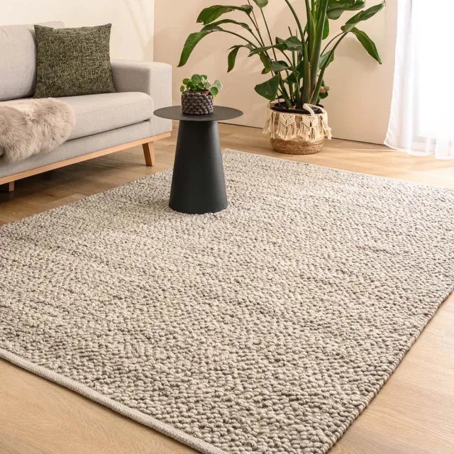 Nordic Weavers Wollen vloerkleed - Agder lichtgrijs 200x300