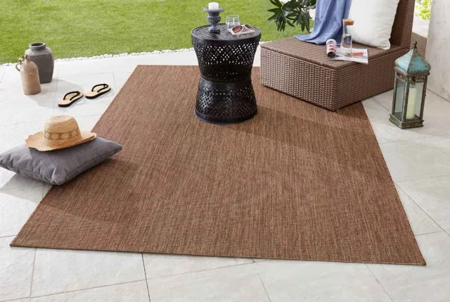 Northrugs Binnen & buiten vloerkleed effen Match - bruin 80x150