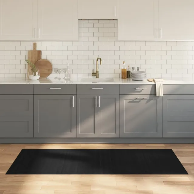 vidaXL Vloerkleed rechthoekig 80x200 cm bamboe zwart, foto 2