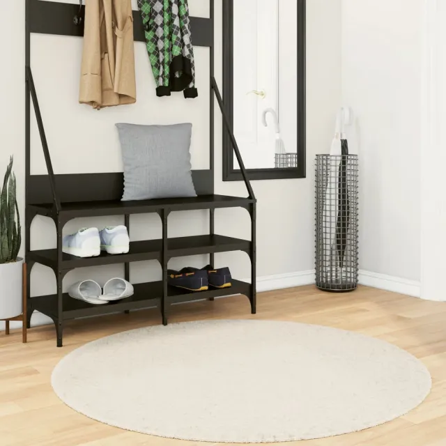 vidaXL Vloerkleed OVIEDO laagpolig Ø 120 cm beige, foto 2