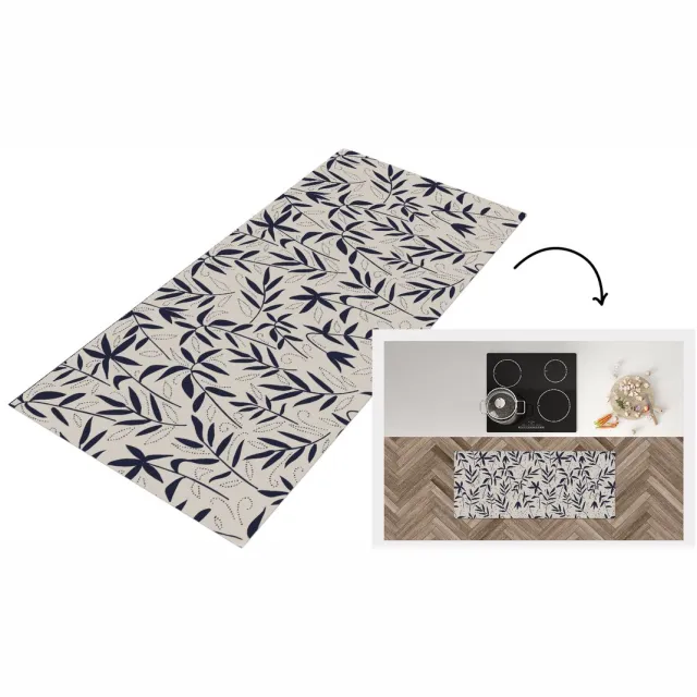 KitchenYeah Keukenloper - Keukenmat vinyl Planten - Japan - Patronen - Keukenmatten loper - Keuken vloerkleed tapijt