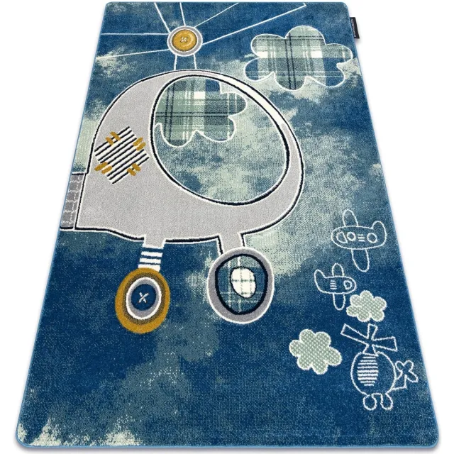 RUGSX Kleden Rugsx Tapijt PETIT HELICOPTER vliegtuigen blauw 240x330 cm