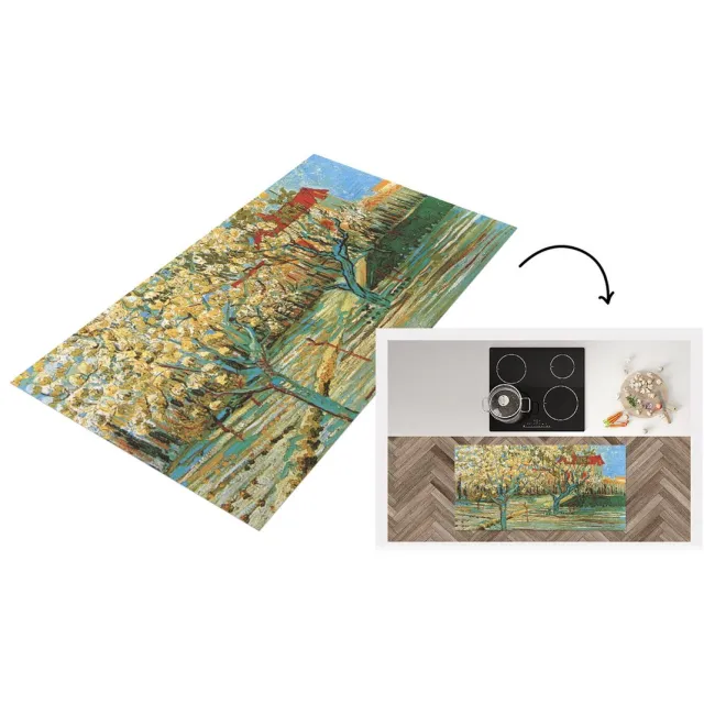 KitchenYeah Keukenloper - Loper keuken - Boomgaard in bloei - Vincent van Gogh - Keukenloper vinyl multicolor, foto 2