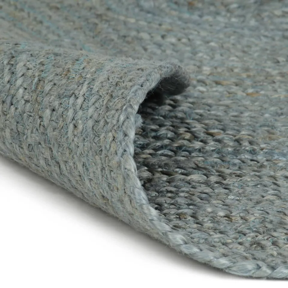 vidaXL Vloerkleed handgemaakt rond 210 cm jute olijfgroen, foto 2