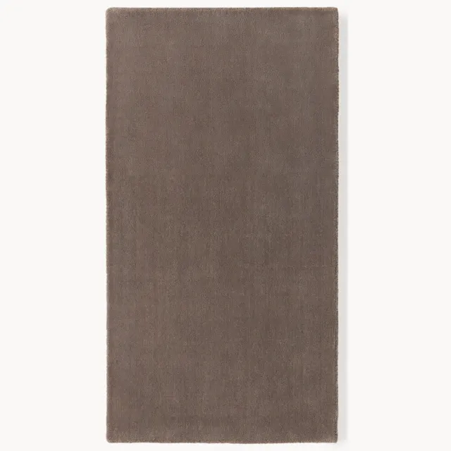 Westwing Collection Handgeweven wollen vloerkleed Zayne Taupe