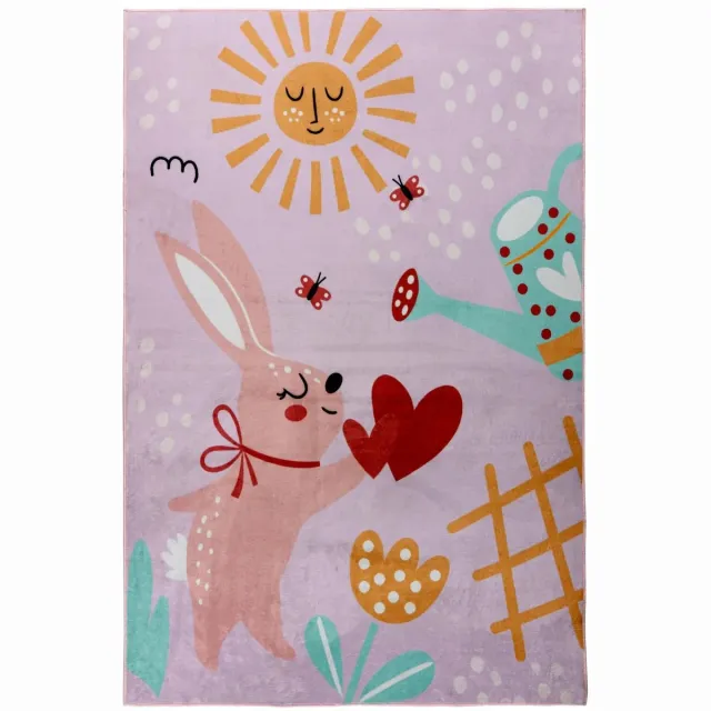 Dutch XXL Kindervloerkleed | Tapijt | Wonder | Konijn | Roze