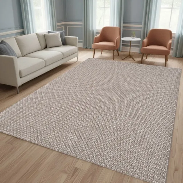 TapisTrend Designer tapijt Taupe 120x170 cm Geweven binnen-/buitenkleed met een gestructureerde textuur voor terras, balkon, woonkamer en eetkamer