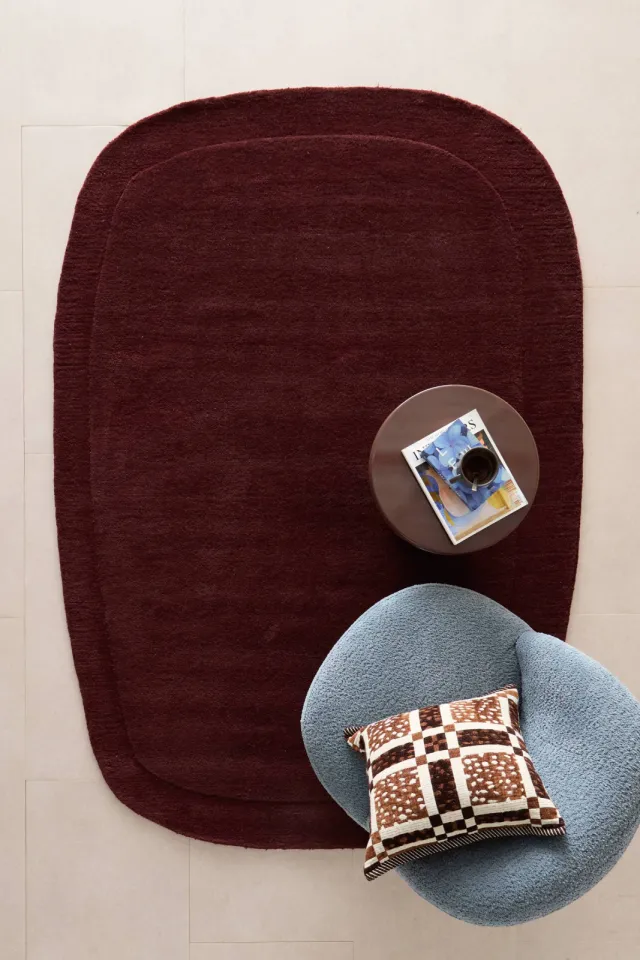 Studio LIVIT wollen vloerkleed bordeauxrood, foto 2