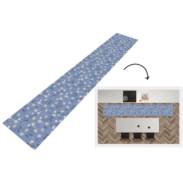 KitchenYeah Keukenloper - Keukenmat - Bloemen - Patronen - Madelief - Keuken vloerkleed Multicolor