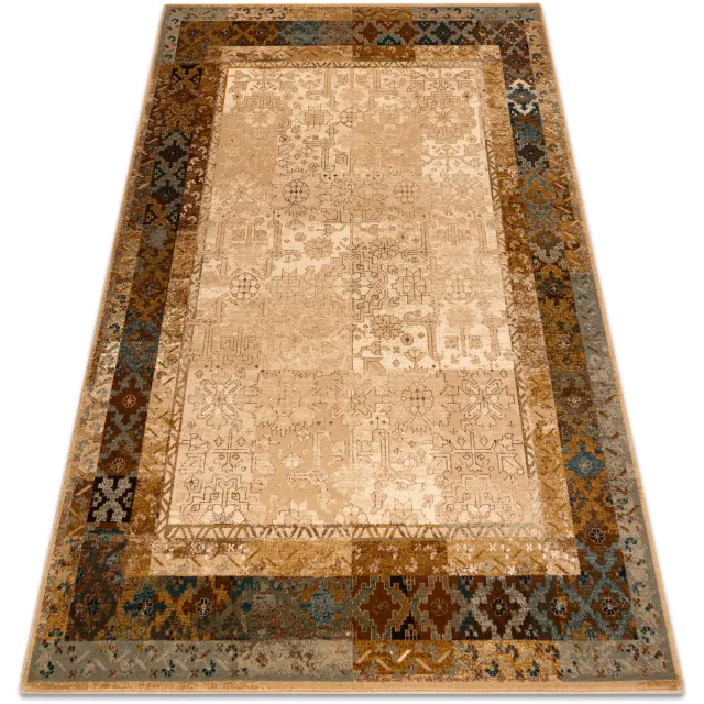 RUGSX Kleden Rugsx tapijt OMEGA LUMENA etno, gewreven kamel 200x300 cm Bruin