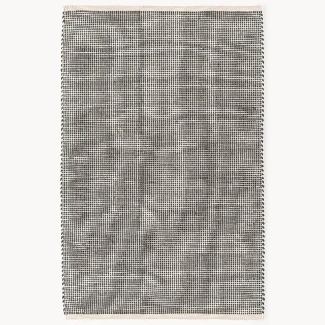 Westwing Collection Handgeweven wollen vloerkleed Amaro Grijs