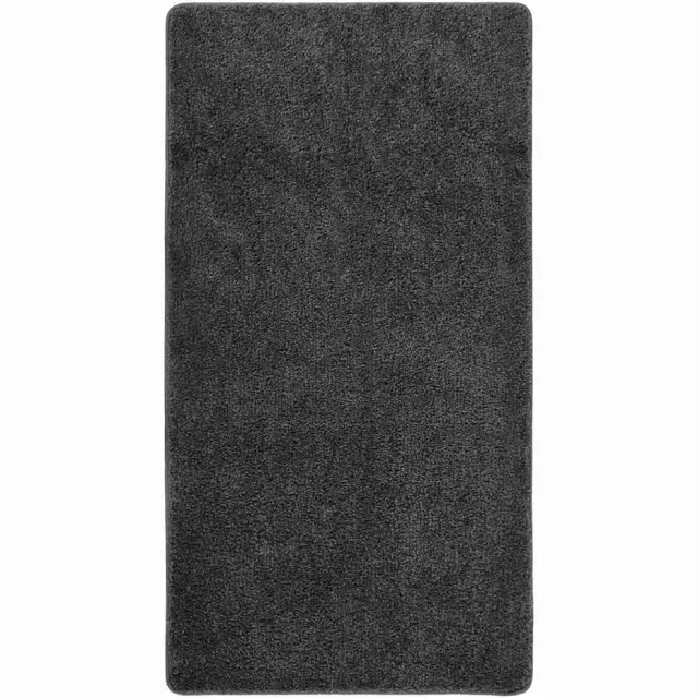 vidaXL Vloerkleed shaggy anti-slip 80x150 cm donkergrijs
