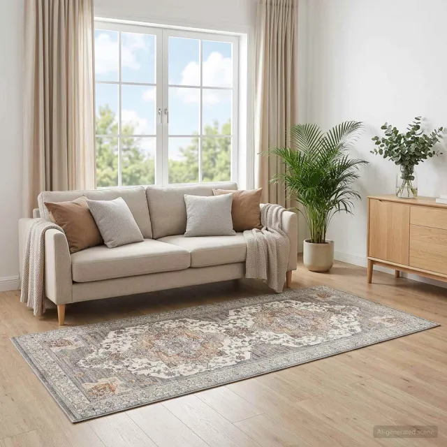 vidaXL Vloerkleed ORIZ Bruin 80 x 200 cm 100% polyester, foto 2