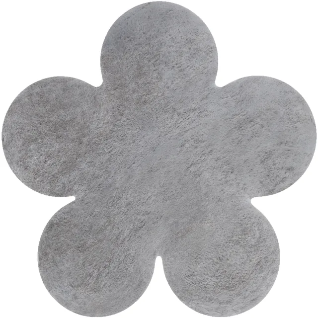 RUGSX Kleden Rugsx Modern wastapijt SHAPE 3106 Bloem shaggy - 80x80 cm Grijs