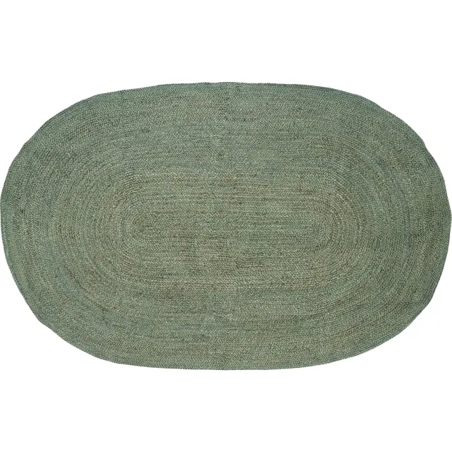 vidaXL Vloerkleden Olijfgroen 152 x 245 cm Jute