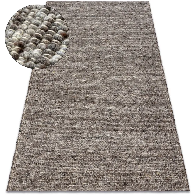 RUGSX Kleden Rugsx NEPAL 2100 stone, grijs tapijt - wollen, 140x190 cm
