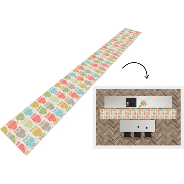 KitchenYeah Keukenloper - Keukenmat - Patronen - Uil - Vogels - Keuken vloerkleed multicolor, foto 3