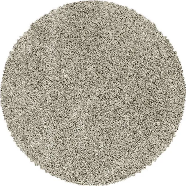 Ayyildiz Rond hoogpolig vloerkleed - Softy Beige Ø 120cm