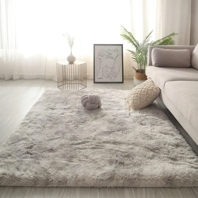 Provento Wasbaar vloerkleed woonkamer - Shaggy tapijt - Antislip bodem - Modern en hoogpolig - Grijs - 50 x 80 cm Any
