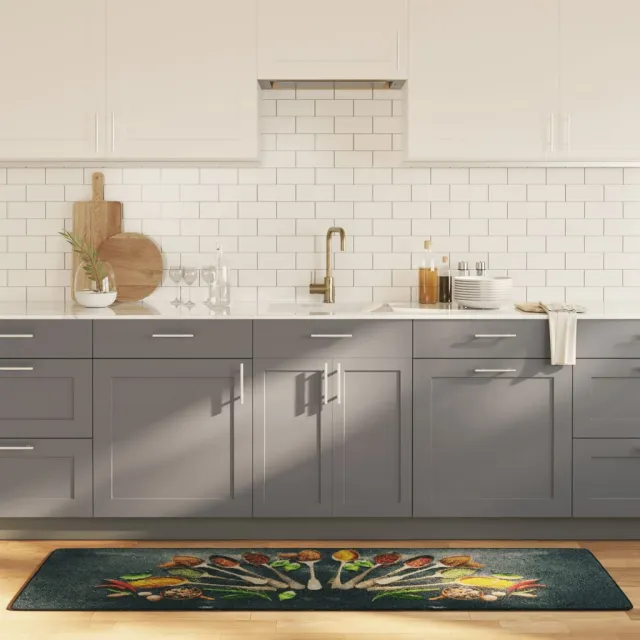 vidaXL Keukenmat wasbaar 60x180 cm meerkleurig