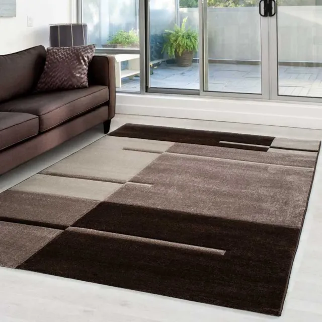 TapisTrend Designer tapijt Bruin Modern 3D- met contourgesneden design, Hawaii 1310