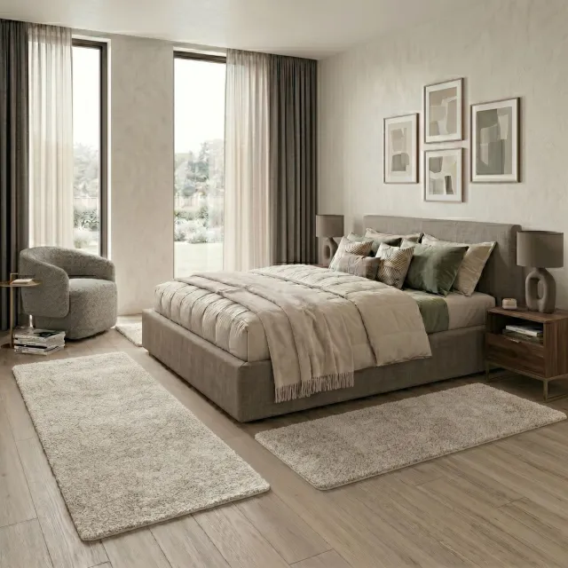 Floordirekt Slaapkamen vloerkleed Sphinx - Set - Creme - 1 Loper 67 x 240 cm + 2 Loper 67 x 140 cm Crème