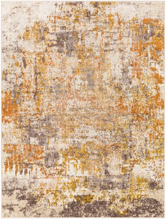 Surya Jeevika vloerkleed modern abstract oranje