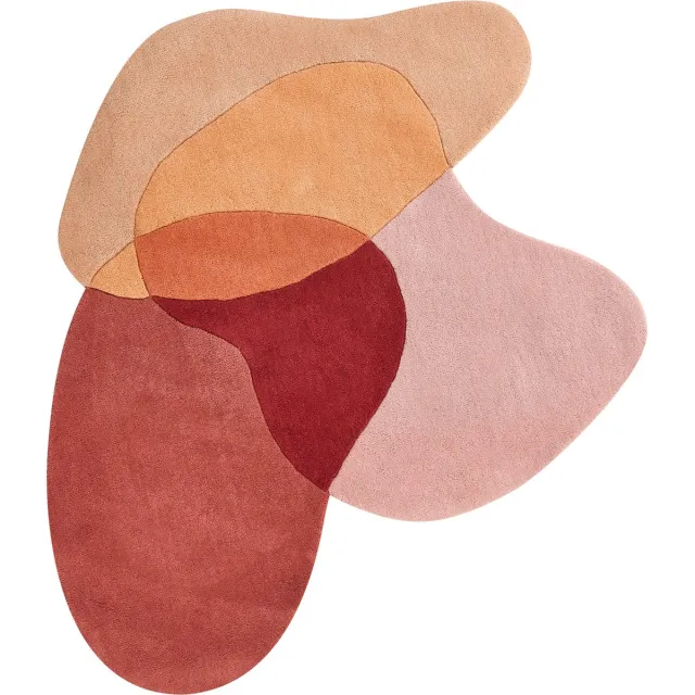 Beliani SINJUWI - Vloerkleed - Rood - Wol