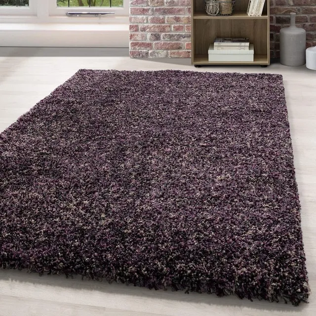 flycarpets Lorium Vloerkleed - Paars / Grijs - Hoogpolig
