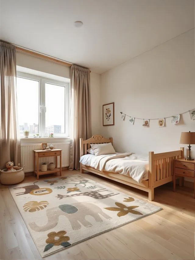 flycarpets Adventures Animal Safari Vloerkleed Kinderkamer - Crème / Multi - Kindervloerkleed Laagpolig - 160x230 cm Creme