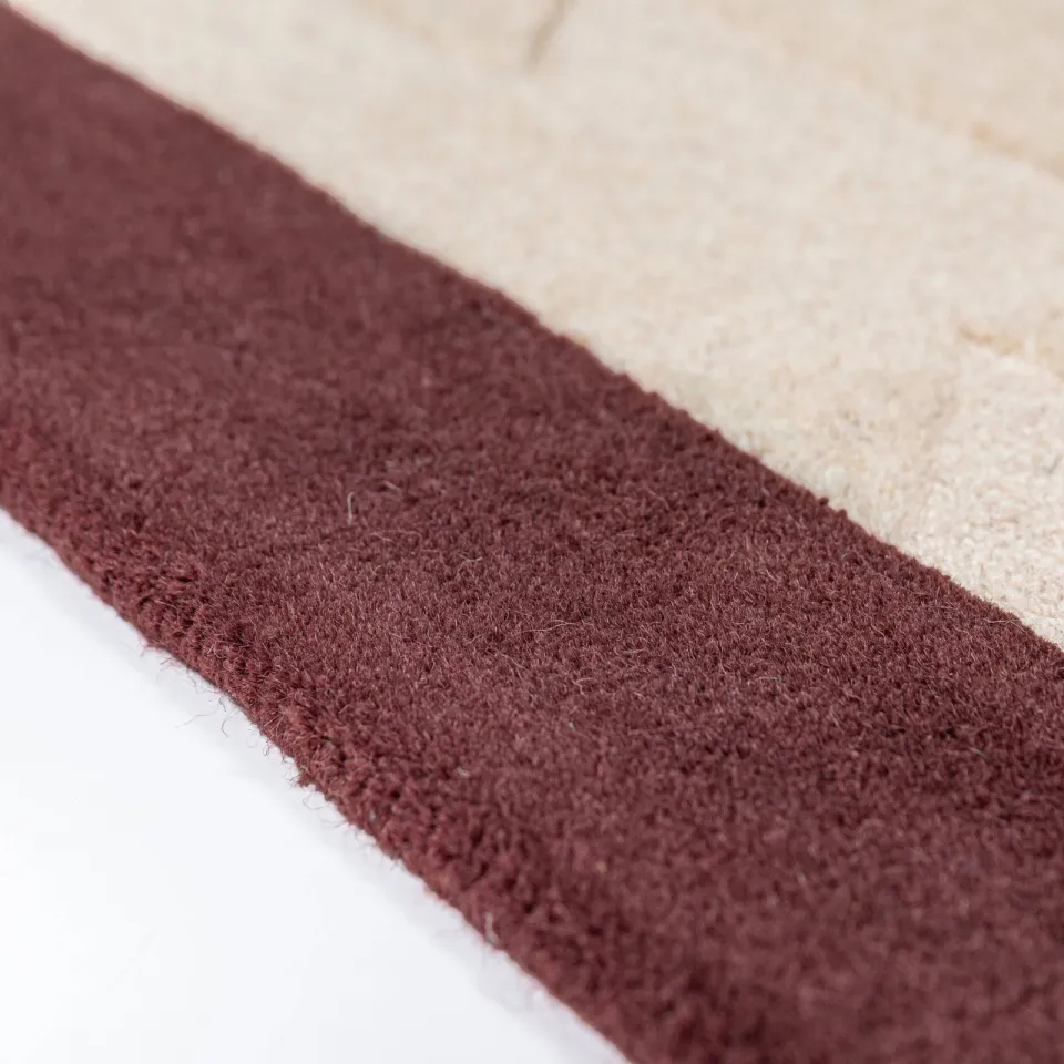 Flair Rugs laagpolig wollen vloerkleed rood, foto 3