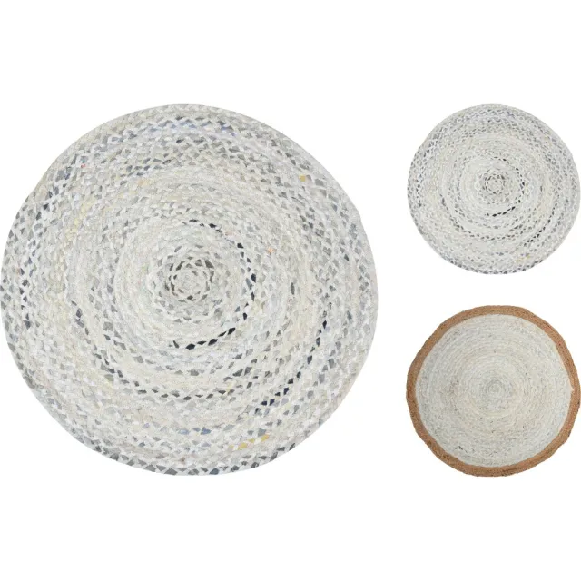 Konges Sløjd Vloermat - Vloerkleed - D90 cm - Katoen - Denim Multi