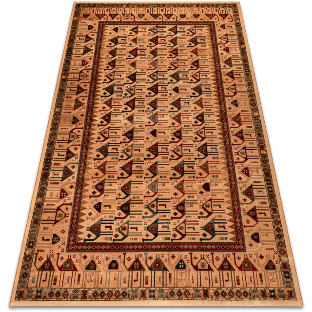 RUGSX Kleden Rugsx Wollen tapijt KASHQAI 4304 101 oosters, kader 160x240 cm Oranje