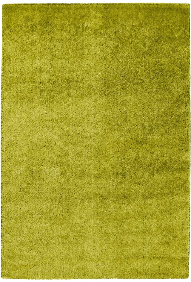 Padiro pluizig hoogpolig vloerkleed - groen - modern effen ontwerp - voor vloerverwarming - van polyester, modacryl en katoen
