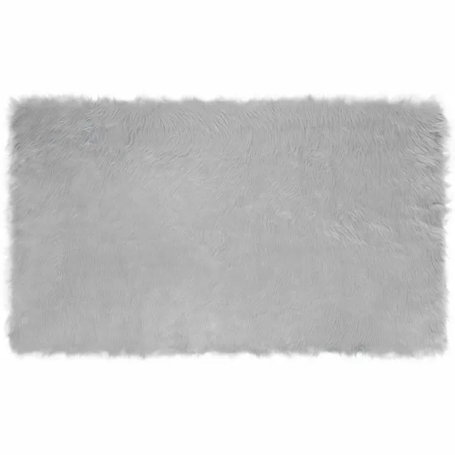 vidaXL Tapijt - van - imitatie - schapenvacht - TAFALLA - Grijs - 100 - x - 200 - cm