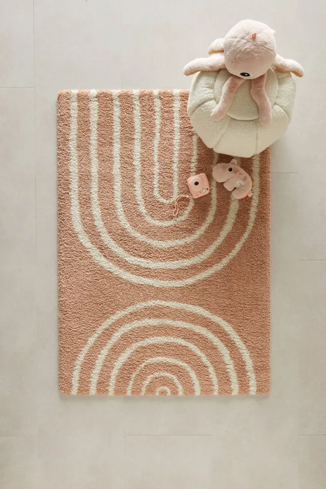 NOUS Kids kindervloerkleed Tirza roze/crème, foto 2