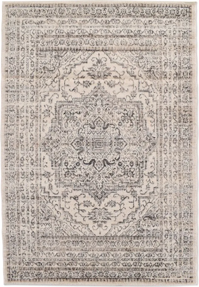 Vercai Rugs Florence Collectie - Laagpolig Vloerkleed - Polypropyleen - Ivoor