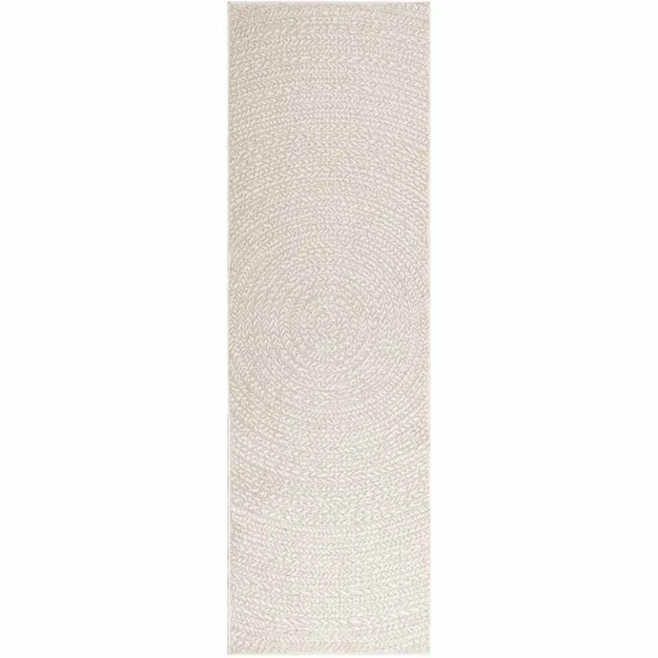 vidaXL Vloerkleed ZIZUR room binnen en buiten 80x250 cm jute look crème, foto 2