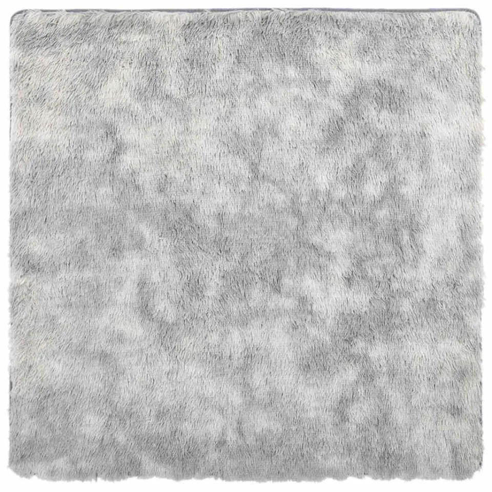 vidaXL Hoogpolig vloerkleed NAVARRA 200x200 cm polyester zilvergrijs, foto 3