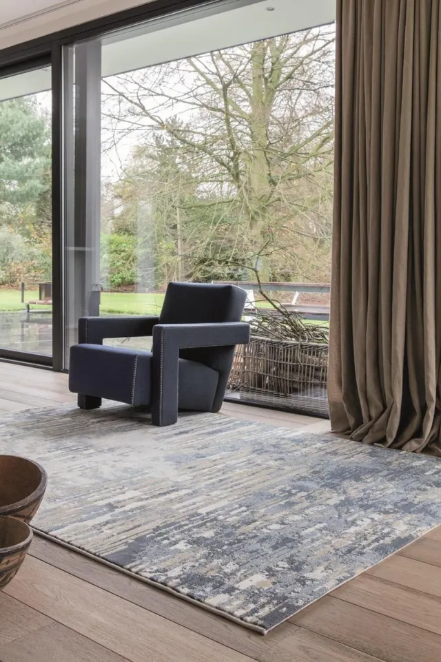Timeless Creativity OSTA Piazzo – Vloerkleed – Tapijt – geweven - duurzaam – zacht - modern – trendy - Multi Beige Blauw - 135x200