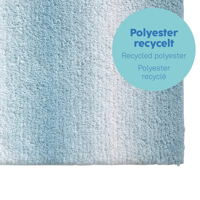 Kela Badmat, 120 x 70 cm, Polyester, Freeze Blue - Kela | Ombre Blauw