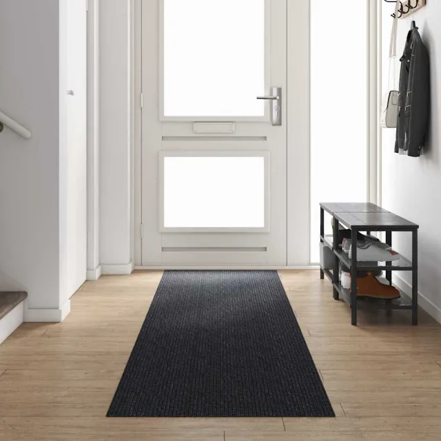 vidaXL Tapijt Loper Antraciet 80 x 400 cm Stof, foto 2