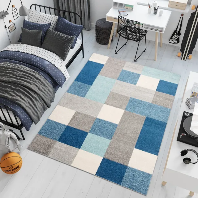 Tapiso Lazur Vloerkleed Grijs Blauw Modern Woonkamer Tapijt, foto 3