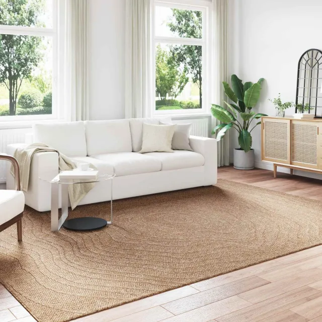 vidaXL Binnen- en buitentapijt AGIRA Naturel 280 x 200 cm Polyester, foto 2