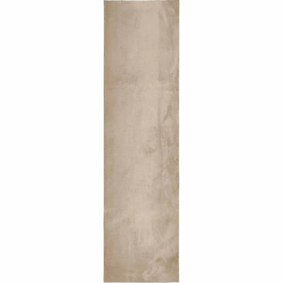 vidaXL Vloerkleed HUARTE Zand 80 x 1000 cm 100% Polyester Plat, foto 3