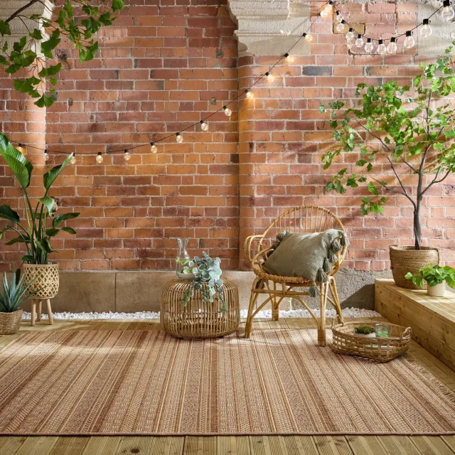 flycarpets Binnen & Buitenkleed Farah Stripe - Naturel / Mutli, foto 3