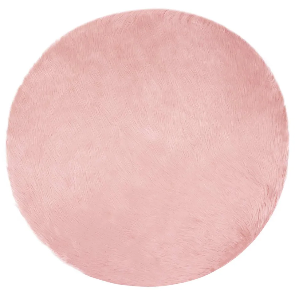 vidaXL Tapijt van imitatie TAFALLA Roze Ø 200 cm Polyester