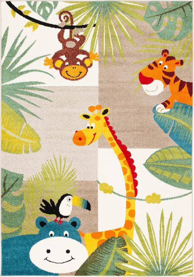 Pergamon Kindertapijt Softstar Kids Dierenwereld Mulit